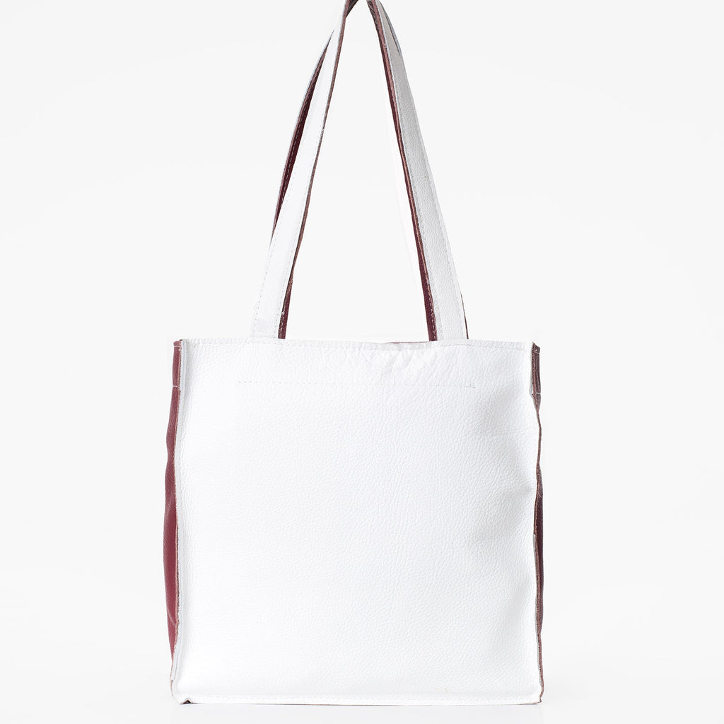 Folk 2 leather tote bag/handbag - White