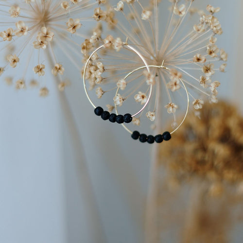 14K Gold Plated Diffuser Earrings - Circle