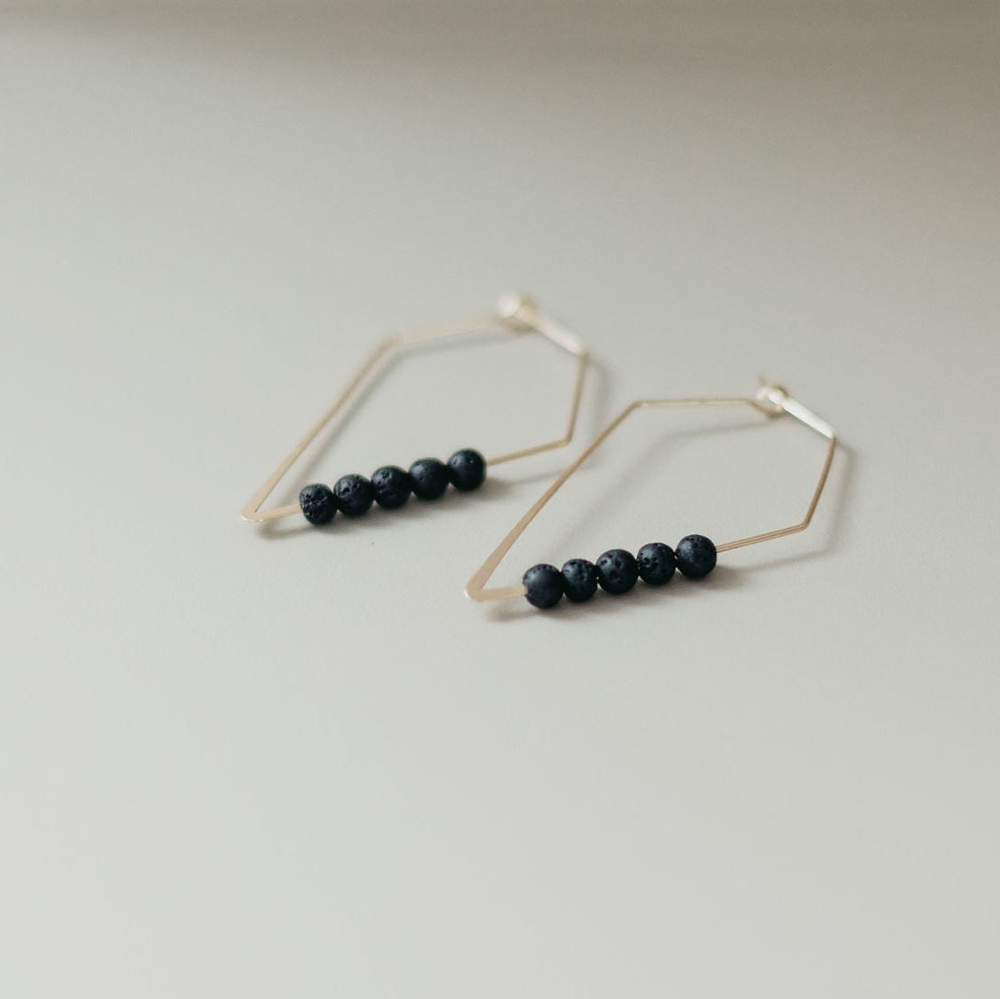 14K Gold Plated Diffuser Earrings - Rhombus
