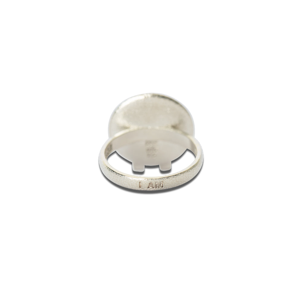 Sekhmet Fire Necklace Ring - Silver