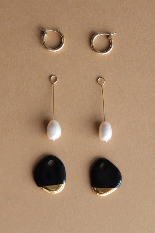 Arp Pearl And Porcelain Earrings - Burgundy