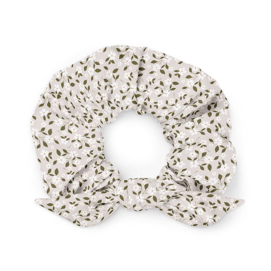 Blossom Breeze Scrunchie - Beige