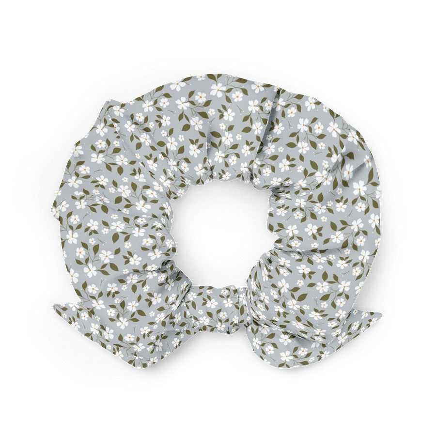 Botanical Bliss Scrunchie - Blue
