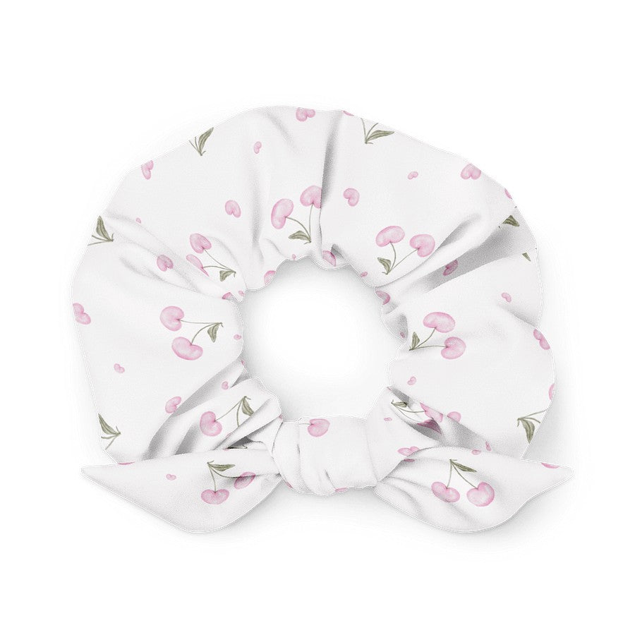 Cherry Blossom Dreams Scrunchie - White