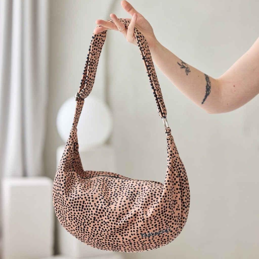 Hobo Bag - Cream and Dots