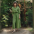 Linen Rhapsody Dress - Foliage Green