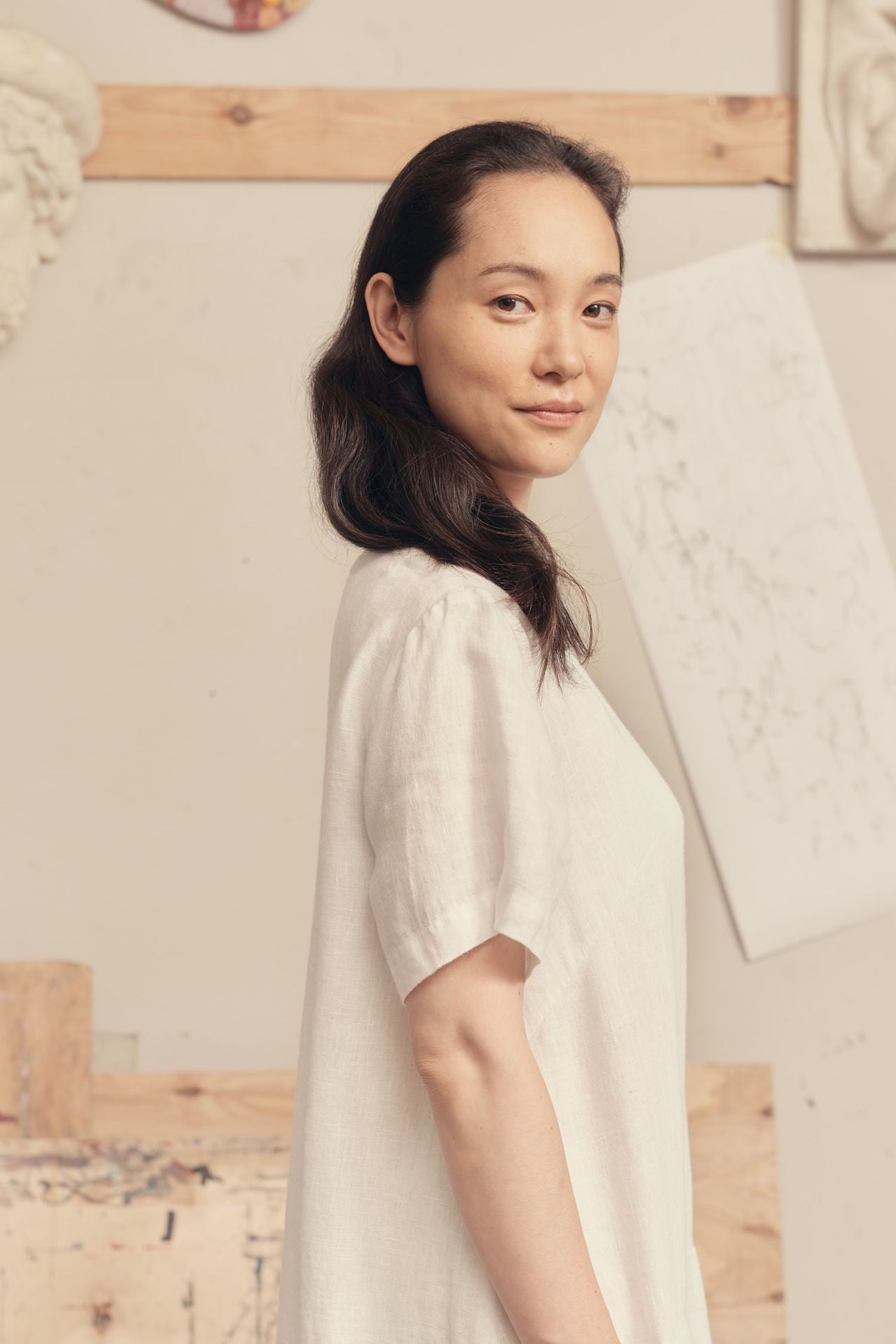 Linen Speedwell Dress - Optical White