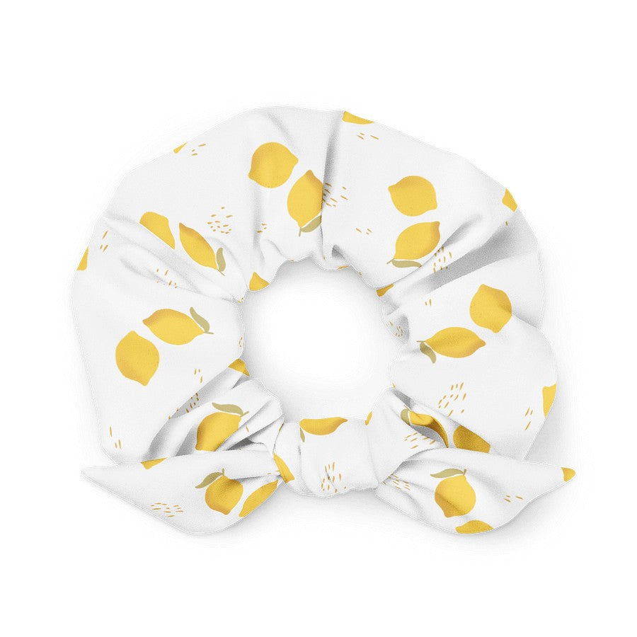 Luscious Lemon Scrunchie  - White