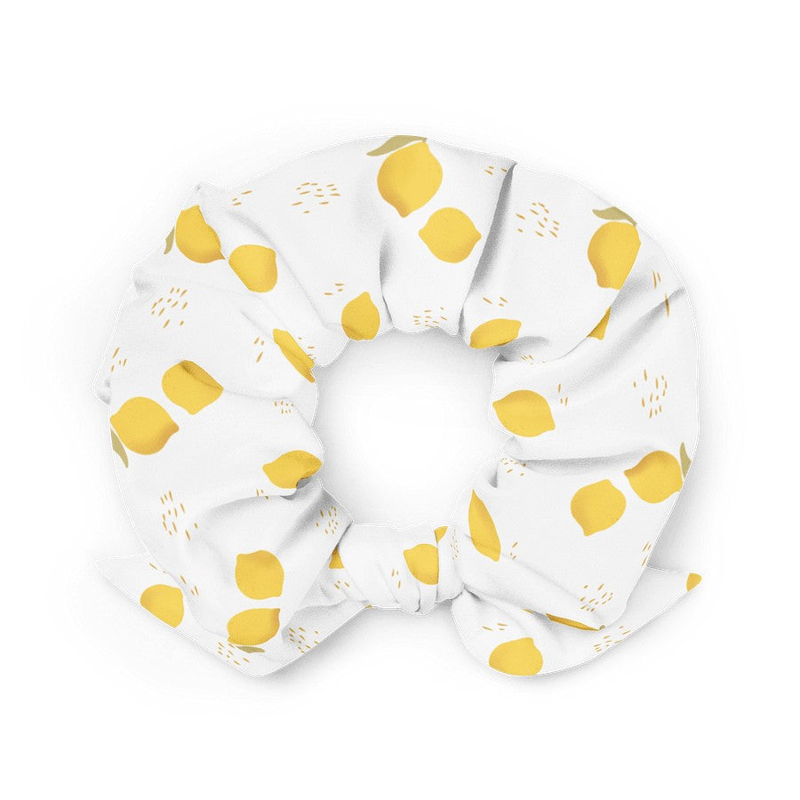Luscious Lemon Scrunchie  - White
