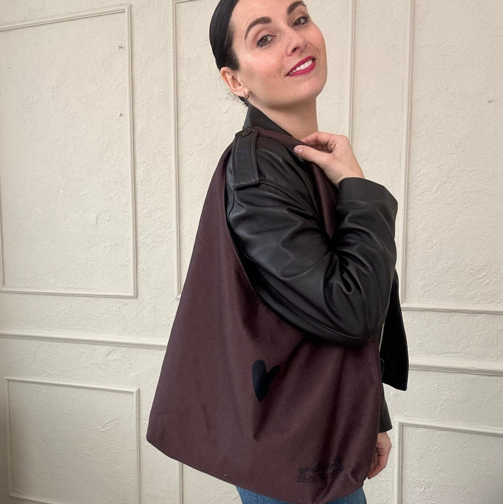 Moon Bag Heart - Brown