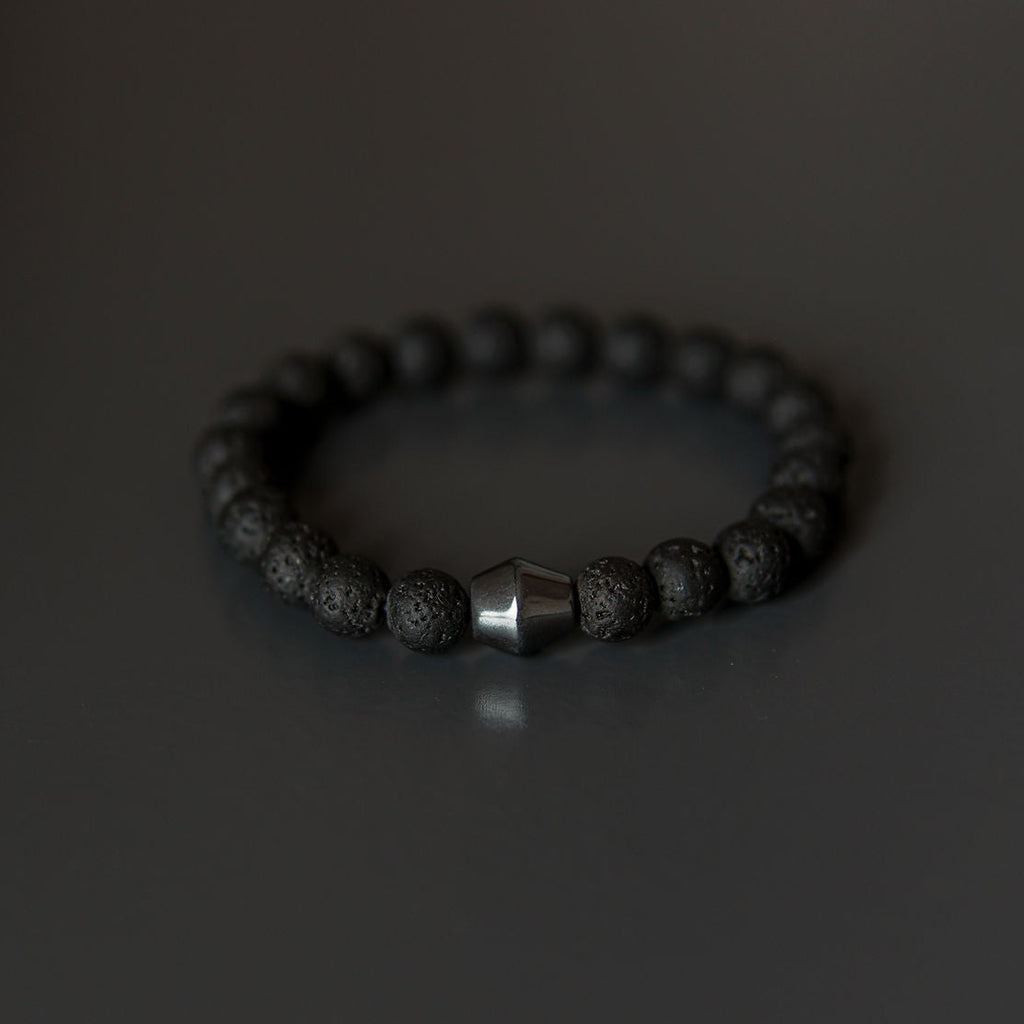Obsidian Lava Stone Bracelet
