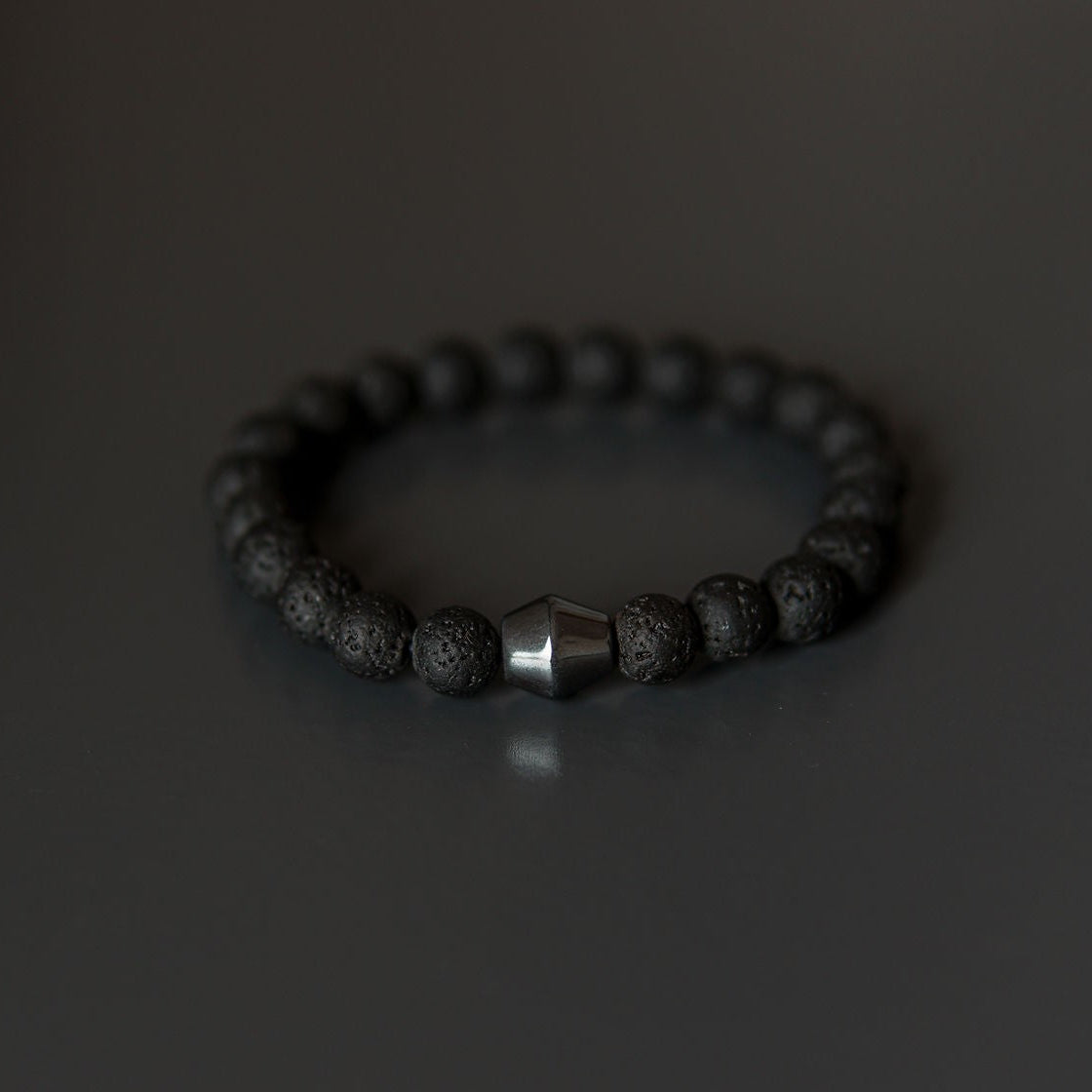 Obsidian Lava Stone Bracelet