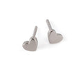 Shiny Heart Earrings - Rose Gold and Silver