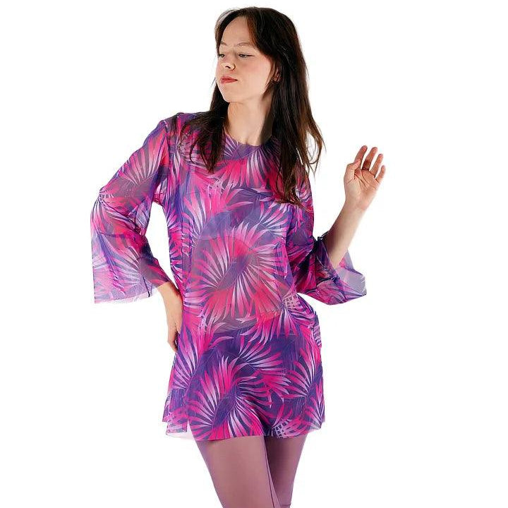 Tan-Through Tunic - Pink Tropics