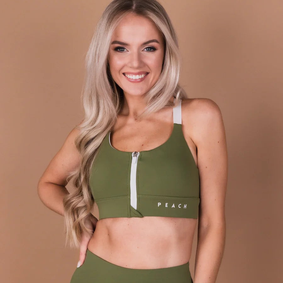 Sports Bra 'Olive Green'