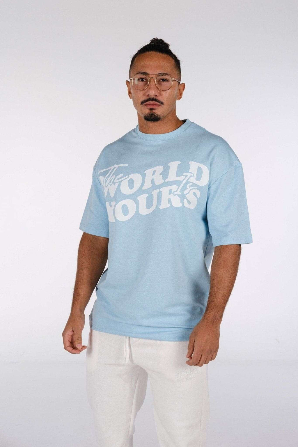 T-Shirt The World Is Yours - Baby Blue