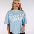 T-Shirt The World Is Yours - Baby Blue
