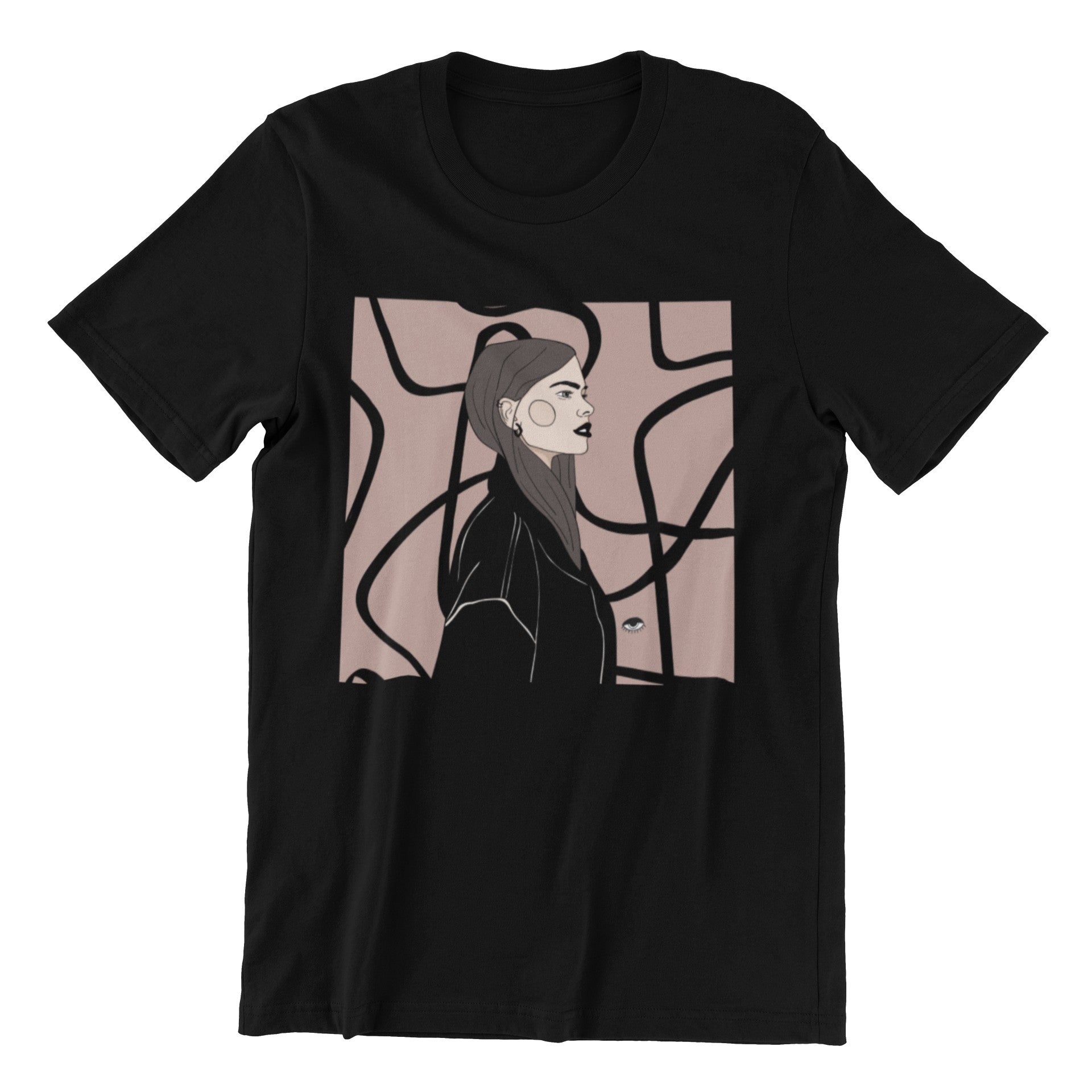 Unisex Organic Cotton T-shirt with Illustration - Strange