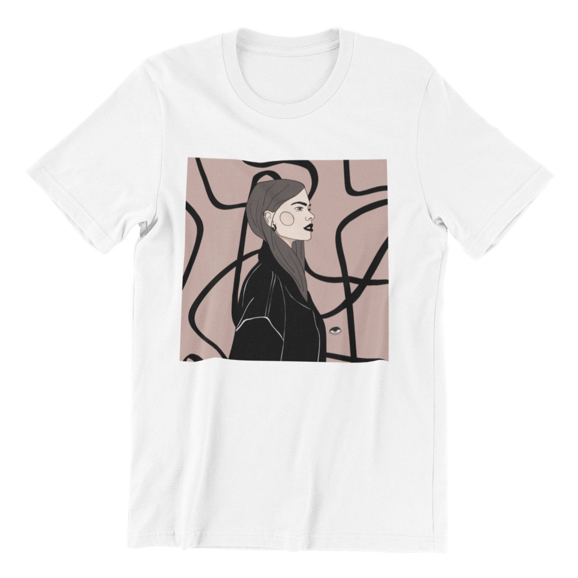 Unisex Organic Cotton T-shirt with Illustration - Strange