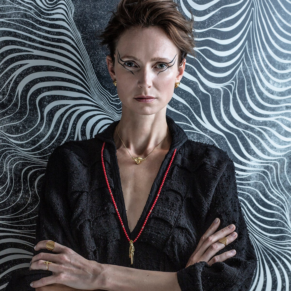 Sekhmet Fire Stud Earrings