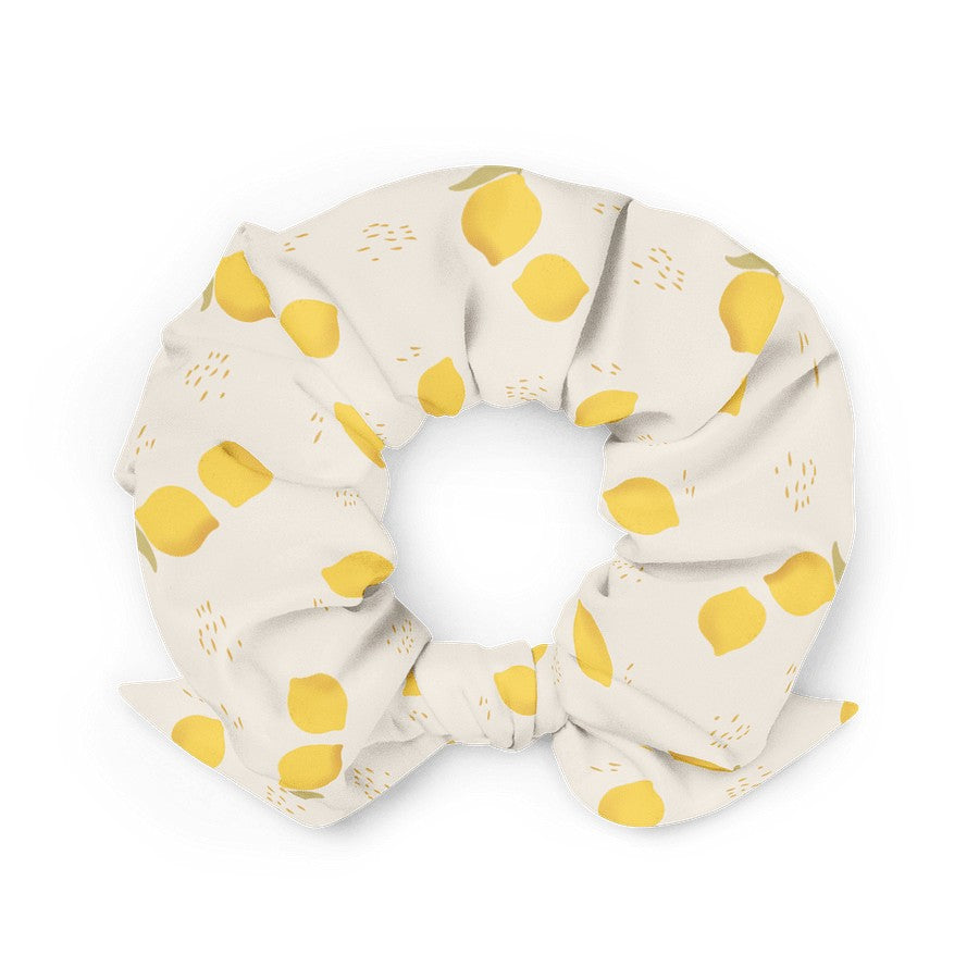Zesty Lemon Scrunchie - Beige