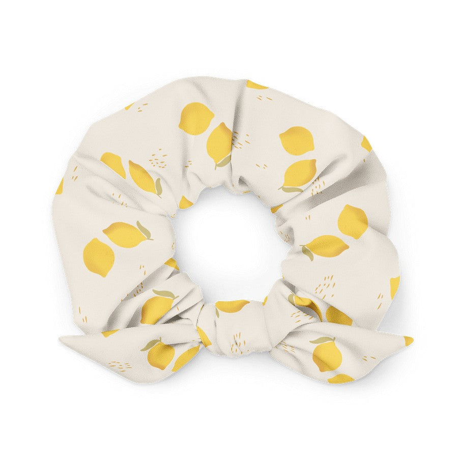 Zesty Lemon Scrunchie - Beige
